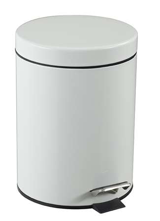 POUBELLE A PEDALE METAL BLANC 5L Essencia
