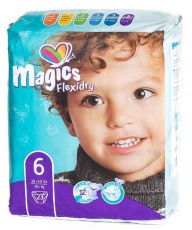 COUCHE MAGICS FLEXIDRY AIR TUB XL (Taille 6) 6 paquets de 23