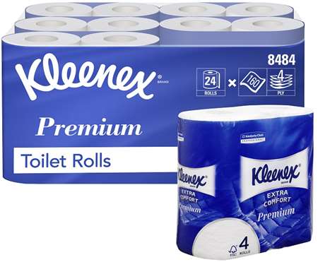 PAPIER TOILETTE KLEENEX OUATE 4F BLANC FSC 160cp x 24rlx