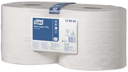 TORK BOBINE 'W1/W2' BASIC BLANC UNIVERSAL 2F ECO 1000cp x2