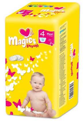 COUCHE MAGICS EASYSOFT MAXI (Taille 4) 6 paquets de 48