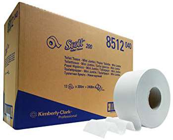 PAPIER TOILETTE SCOTT JUMBO OUATE 2F BLANC ECO EU 200m x12rl