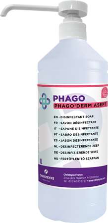 PHAGO'DERM ASEPT SAVON DESINFECTANT 1L + pompe