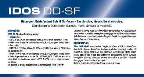 IDOS DD-SF DEGRAISSANT DESINF BACTERICIDE 20ml x 250