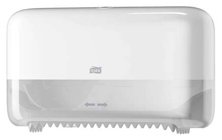 TORK DISTRIBUTEUR PAPIER TOILETTE 'T7 DOUBLE PETIT RLX BLANC