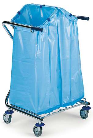 CHARIOT PORTE SAC PLIABLE CHROME 2 SUPPORTS SAC 120L