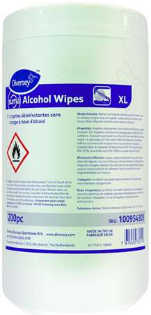 SUMA ALCOHOL WIPES XL LINGETTES DESINF SR BOITE DE 200