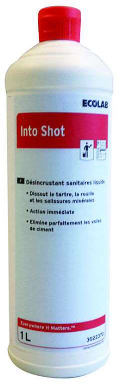 ECOLAB INTO SHOT DESINCRUSTANT LIQUIDE WC & URINOIRS 1L x 12