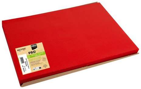 SET DE TABLE PAPIER GAUFRE 30x40cm VIF ROUGE PEFC x 500