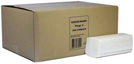 EMP en V NEUTRE OUATE 21x23cm BLANC 2F ECO EU 160cp x 20paq