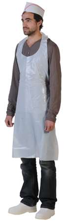 TABLIER PE 20µ BD STD BLANC 70x120cm GAUFRE x 100