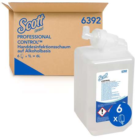 MOUSSE HYDROALCOOLIQUE SCOTT CONTROL Cartouche 1L x 6