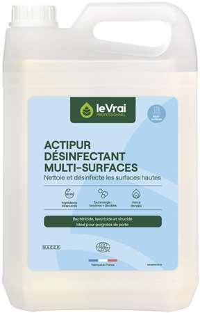 VRAI ACTIPUR DESINFECTANT MULTI-SURFACE PAE ECOCERT 5L