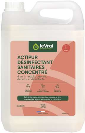 VRAI ACTIPUR DESINFECTANT SANITAIRES CONCENTRE ECOCERT 5L