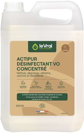 VRAI ACTIPUR DESINFECTANT VO CONCENTRE 5 en 1 ECOCERT 5L