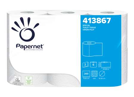 PAPIER TOILETTE PURE OUATE 'PAPERNET' 2F ECO EU 200cp x 96rl