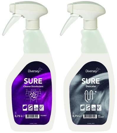 VAPORISATEUR VIDE 750ml 'SURE DISINFECTANT & DESCALER' x6