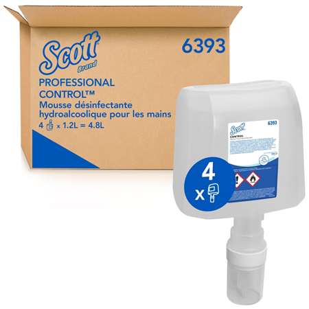 MOUSSE HYDROALCOOLIQUE SCOTT CONTROL Cartouche 1.2L x 4