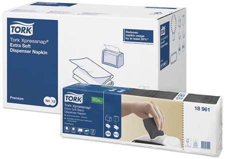 TORK SERVIETTE 'N4' Xpressnap PREMIUM NOIR 2F ECO EU x 8000