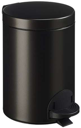 POUBELLE A PEDALE METAL GRIS 5L seau antibactérien Sanelia
