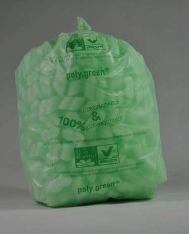 SAC POUBELLE 10L BIODEGRADABLE & COMPOSTABLE 18µ VERT x 500