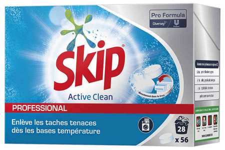 SKIP PROFESSIONAL ACTIV CLEAN TABS LINGE 3 Boites de 56