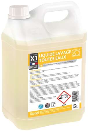 X1 LIQUIDE LAVAGE VAISSELLE TOUTES EAUX 5L