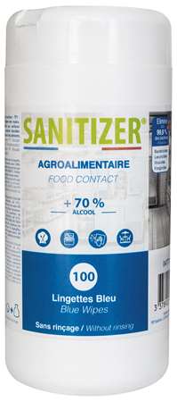 SANITIZER LINGETTES AGRO BLEU DESINFECTANTE SR BOITE DE 100