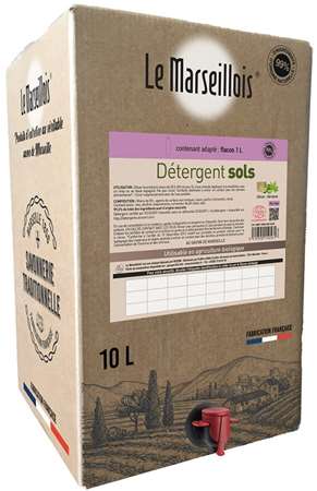 DETERGENT SOLS SANS RINCAGE SAVON DE MARSEILLE ECOCERT 10L