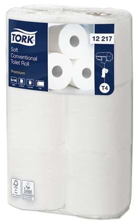 TORK PAPIER TOILETTE 'T4' PREMIUM 2F ECO EU 198cp x 72rlx