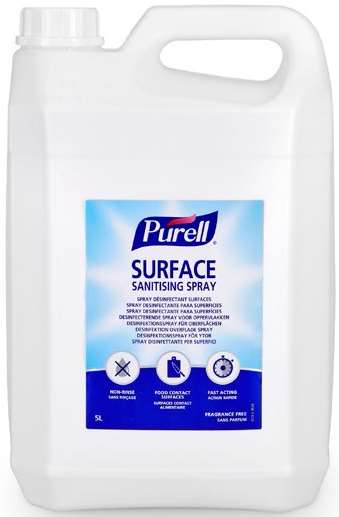 PURELL SURFACE SANITISING SPRAY DESINFECTANT 5L x 2