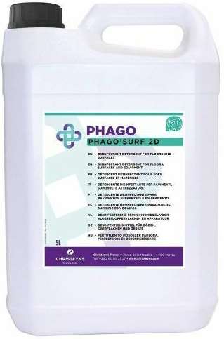 PHAGO'SURF 2D DETERGENT DESINFECTANT NEUTRE PARFUME 5L