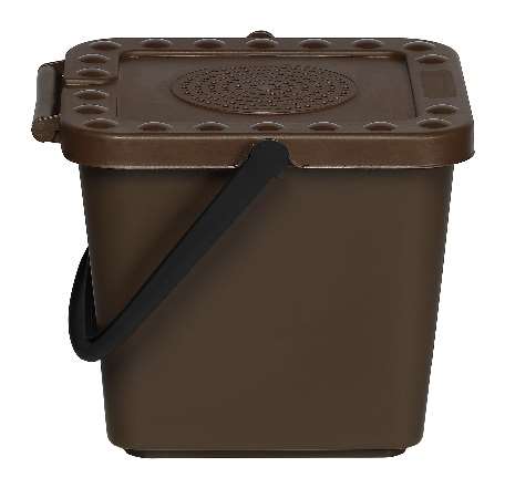 BIO-SEAU 7L POUR BIODECHETS MARRON 70% MATIERE RECYCLEE