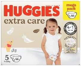 COUCHE HUGGIES EXTRA CARE Taille 5 (11-25kg) 2 paquets de 33