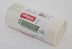 SAC POUBELLE 130L COMPOSTABLE 32µ NATUREL x 100