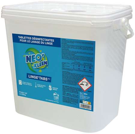 NEO'KLEEN LINGE'TABS DESINFECTANTE x 125 pastil SEAU 3.125kg