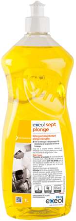 EXEOL SEPT PLONGE MANUELLE DETERGENT DESINFECTANT 1L x 6