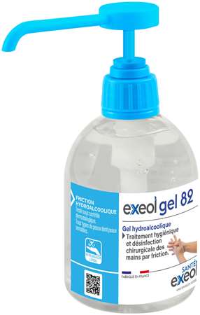 EXEOL GEL 82 GEL HYDROALCOOLIQUE Flacon pompe 300ml x 6