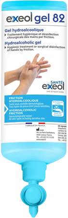 EXEOL GEL 82 GEL HYDROALCOOLIQUE Airless 1L x 12