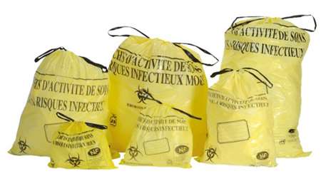 SAC DASRI 20L BD 18µ JAUNE LIEN COULISSANT x 1000