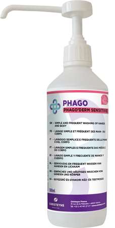 PHAGO'DERM SENSITIVE SPS SAVON 500ml + Pompe