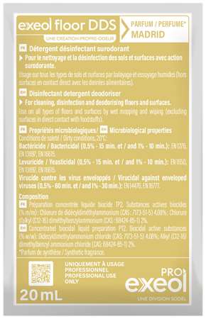 EXEOL FLOOR DDS DETERGENT DESINFECT MADRID DOSE 20ml x250