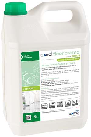 EXEOL FLOOR AROMA DETERGENT DESINFECTANT CITRON VERT 5L