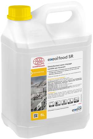EXEOL FOOD SR DESINFECTANT SANS RINCAGE ECOCERT 5L