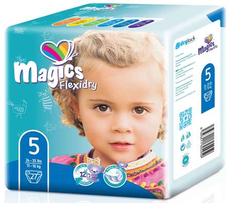 COUCHE MAGICS FLEXIDRY JUNIOR (Taille 5) 6 paquets de 27