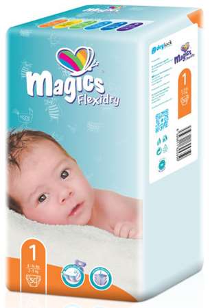 COUCHE MAGICS FLEXIDRY NEWBORN (Taille 1) 3 paquets de 50