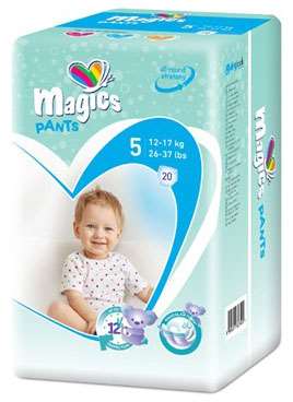 COUCHE CULOTTE MAGICS PANTS JUNIOR (Taille 5) 4 paquet de 20