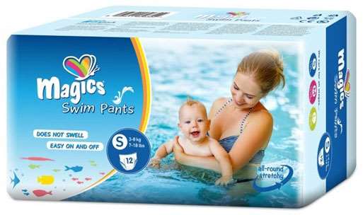 COUCHE MAGICS SWIM PANTS SMALL (Taille S) 8 paquets de 12