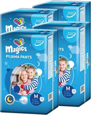 COUCHE MAGICS PYJAMA PANTS MEDIUM (Taille M) 4 paquets de 15