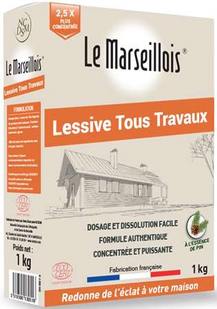 LESSIVE TOUS TRAVAUX 'LE MARSEILLOIS' ECOCERT 1kg